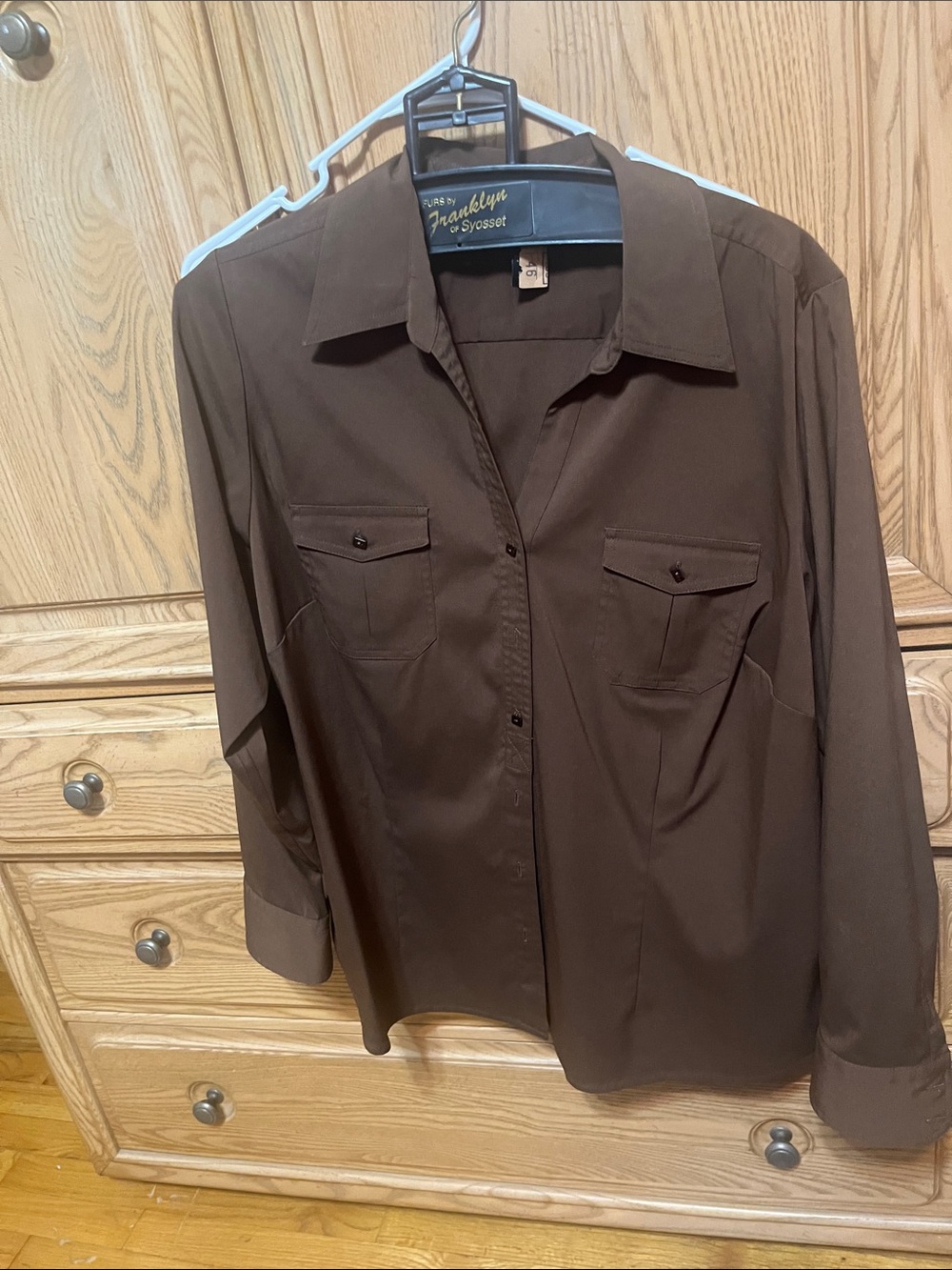 Lane Bryant Brown Button Down Woman’s Blouse